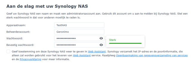 handleiding installatie NAS Synology